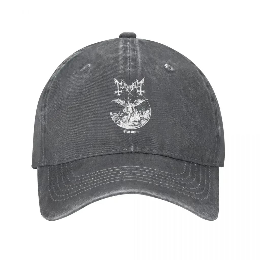 Mayhem Death Metal Baseball Cap Vintage Distressed Washed Music Band Headwear Unisex Style Outdoor Running Golf Hats Cap