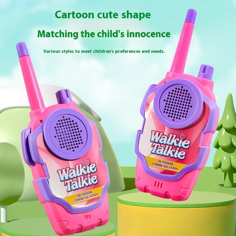 2 Stück Kinder Eltern-Kind-Sprechanlage Cartoon Niedliches Walkie-Talkie Mobiltelefon Outdoor-Spielzeug Jungen und Mädchen Lernspielzeug