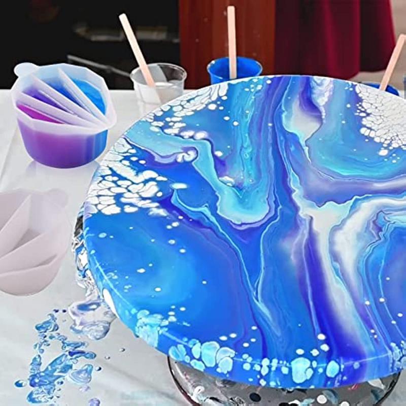 1pcs Silicone Separator Cups, Reusable Divider Cups for Paint Pouring Resin Mixing Cups, Separator Cups for DIY Paint Acrylic Resin Pouring