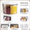 ZISIZ Roterande behållare med 6 fack för ris och spannmål
