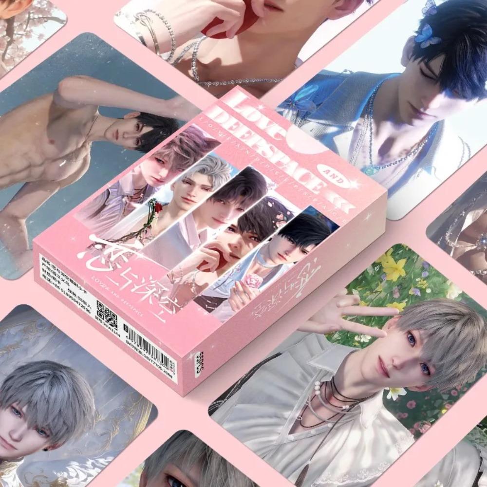 55Pcs Game Love and Deepspace Sylus Rafayel Xavier Zayne Caleb Aesthetic Lomo Card Anime Postcard Photo Cards Fan Collection