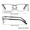 Neu Metall Anti-Blau-Licht Presbyopie Brille Stahl Leder Volle Rahmen Business Brille + 1,0 ~ 4,0