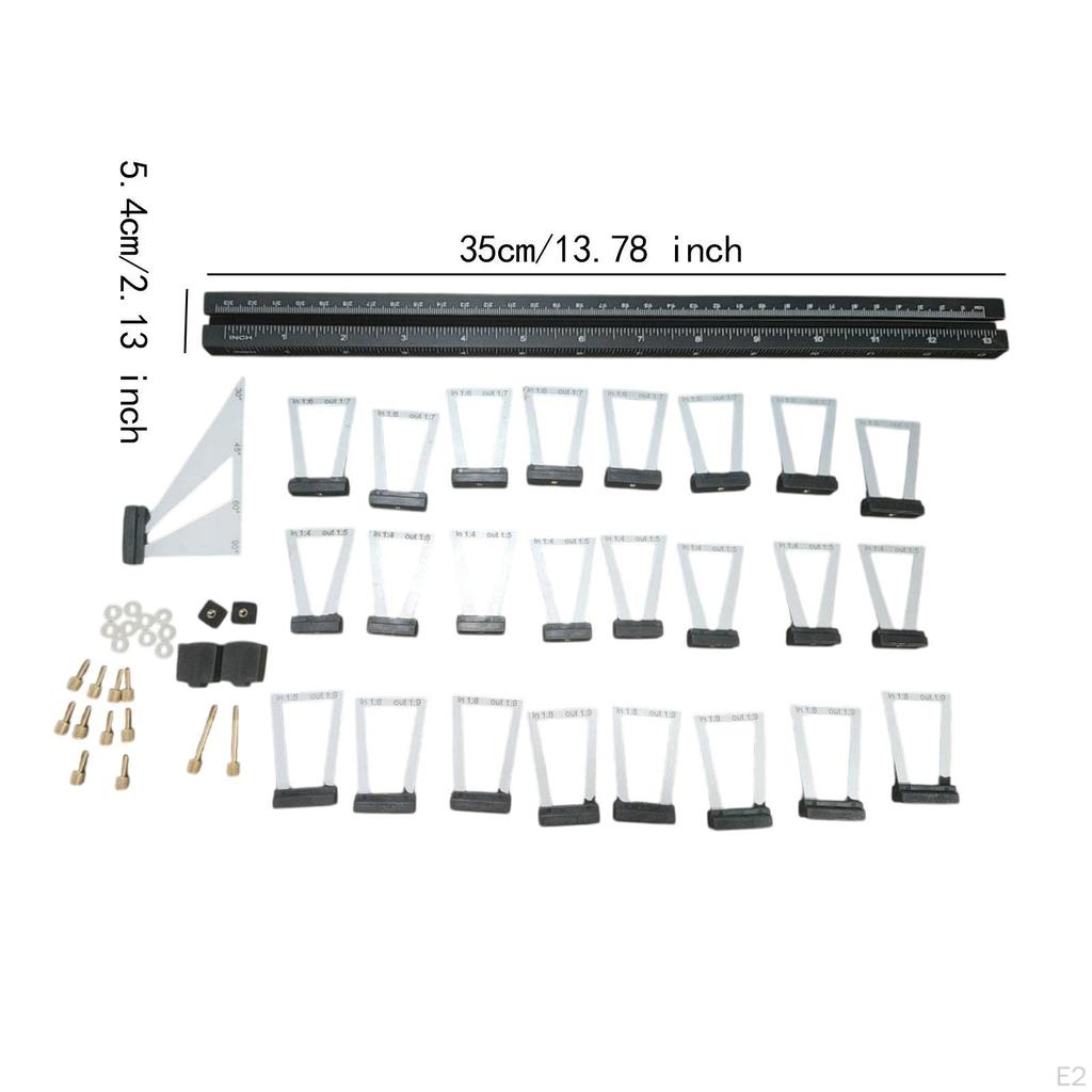 Dovetail Jig Wood Scribe Tool Set Carpentry Multipurpose Professional Aluminum Alloy