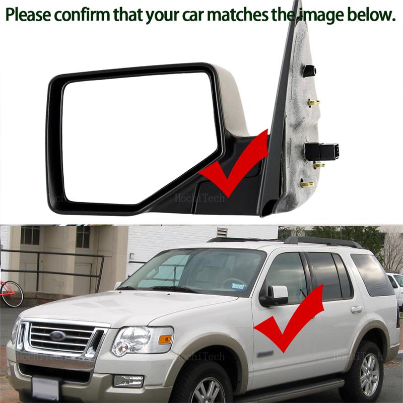 Side Heated Electric Wide Angle Wing Mirror Glass For Ford Explorer Mk4 2006-2010 Accessories Left or Right Side