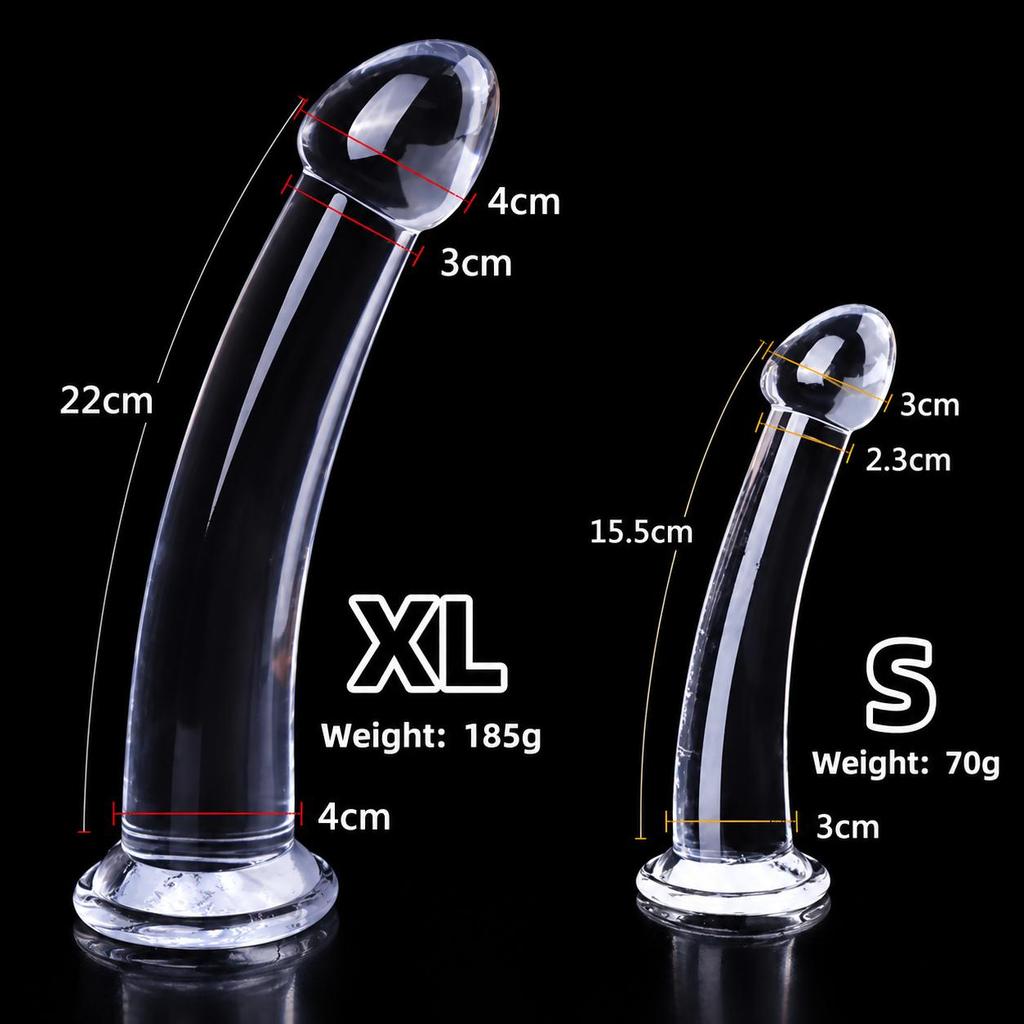 Transparent Anal Plug with Strong Suction Cup G-spot Vaginal Prostate Massager