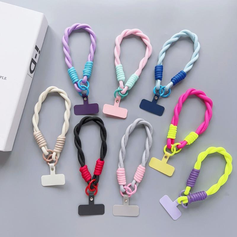Anti-lost Lanyard Hand Chain Phone Wrist Straps Hanging Rope Candy Colors Phone Chain Cellphone Strap