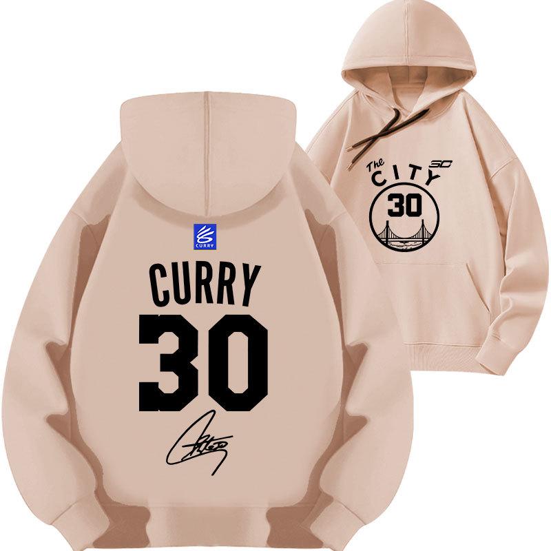 2025 Curry #30 Warriors Hoodie - Thickened Velvet Basketball Sport Top