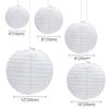30pcs/lot 4''-12'' White Chinese Paper Lanterns Ball Hanging Round Lantern for Wedding Birthday Party Event Christmas Decoration