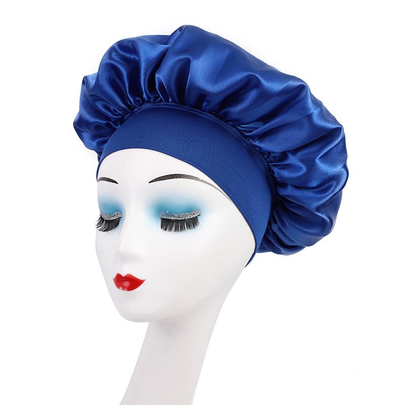 Versatile High-Elasticity Satin Care Cap: Postpartum, Headscarf, Shower & Sleep Cap for Women