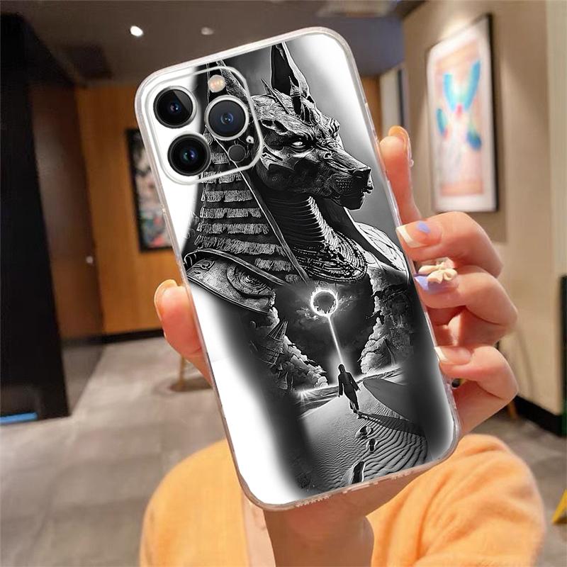Phone Case For iphone 17 Pro Max Air 16 15 14 13 Pro Max 15 16 Pro 15Plus Egypt Nefertiti Anubis Pharaoh