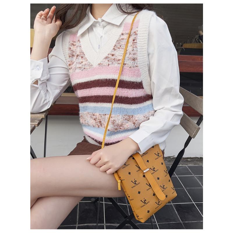 Tisknutá taška přes rameno, taška na mobilní telefon, módní ležérní taška vše v jednom, korejská dámská crossbody taška