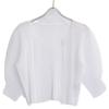 PLEATS PLEASE White PP51-F0253 Mesh Cardigan Tops 3 whiteUsed