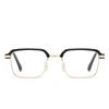 Half-Frame Glasses Retro Personalized Eyebrow Glasses Frame Men'S Business Leisure Trend Anti-Blue Glasses Plain Flat Glasses