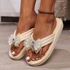 Fashion Bowknot Decoration Casual Flat Slippers Shoes for Women Slides New Summer Slides Outdoor Beach Flip-flops Fashion Women's Shoes