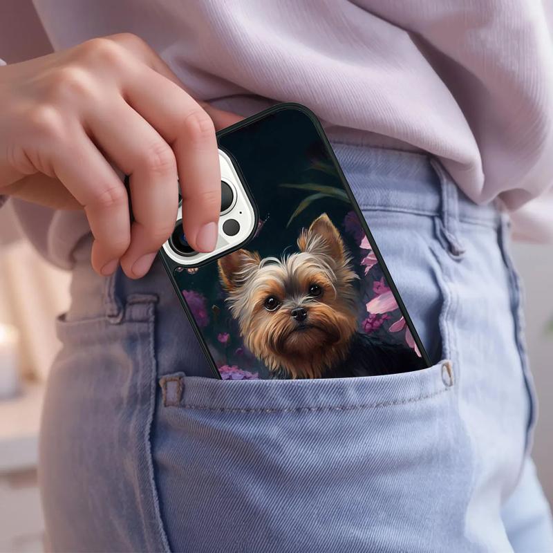 Yorkshire Terrier Yorkie Dog Pet Animal Phone Case For iPhone 17 Air 15 16e 14 13 Pro Max Coque 12 11 Pro Max PLUS Cover