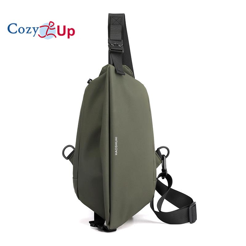 Cozy Up Men's Chest Bag Fashion Casual Shoulder Bag Multi Functional Waterproof Crossbody Bag Cross Border
