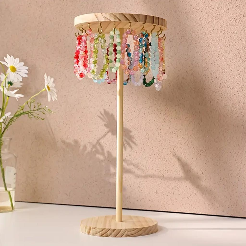 1pc,Wooden Jewelry Rack, Necklace, Earring, Pendant Display Rack, Jewelry Manager, Jewelry Hook, Multifunctional Storage Rack
