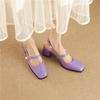 Women's high-heeled sandals spring and summer new simple and comfortable thick heel large size light mouth bag head sandals