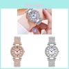 Gadi Diamond Alloy Steel Band Ladies Watch With Quartz Movement For Fashion Women