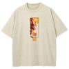 Anime Demon Slayer Kamado Tanjirou Printed Tshirt Men Manga Cotton T-shirts Vintage Washed Tee Harajuku Male Oversized T Shirt