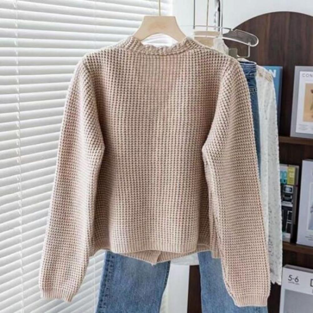 NaVaVa Women LoVely Solid V Neck Crop Long sleeVe Knit Cardigan Nk2656