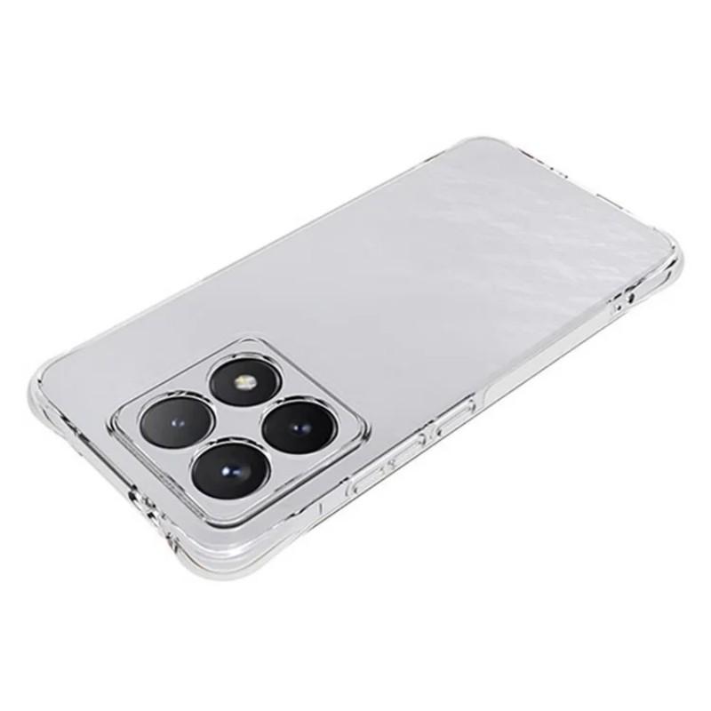 

For Xiaomi 14T Clear TPU Case WANLONFENG TM Series 2.0mm Phone Back Cover Transparent