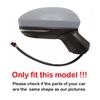 For Renault Clio MK5     2024 2025 Glossy Black/White Car Replacement Rearview Side Mirror Cover Wing Cap