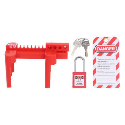Lot de 3 dispositifs de verrouillage de vanne à boisseau sphérique réglables DN50-DN100 PP pour usines chimiques