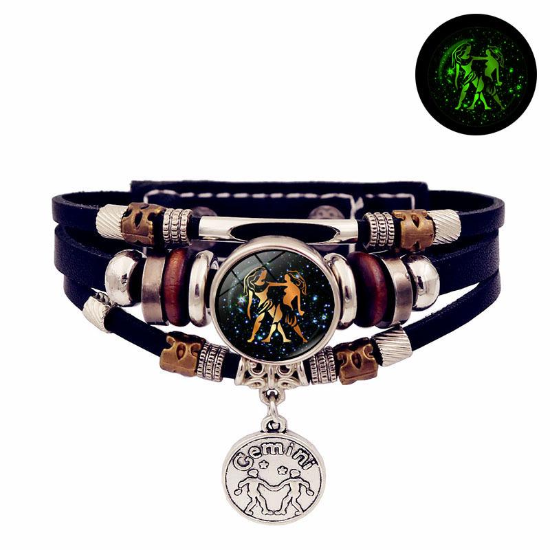 Luminous Constellation Leather Bracelet: Handmade Multilayer Beaded Jewelry for Men and Women