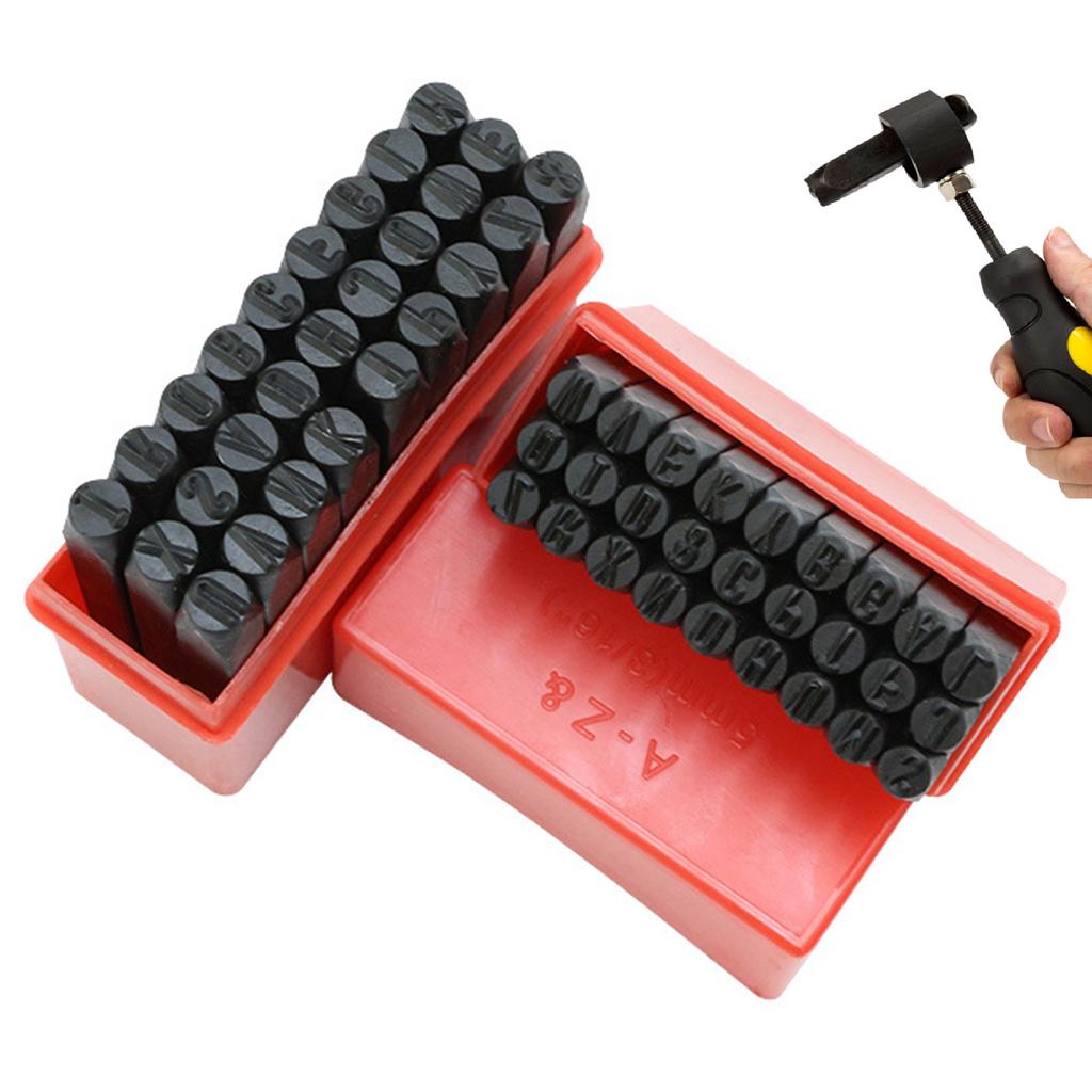 4mm 6mm Buchstaben Schlagwerkzeuge Stahl Stanz Prägeset Symbole Metallstempel Name Adresse