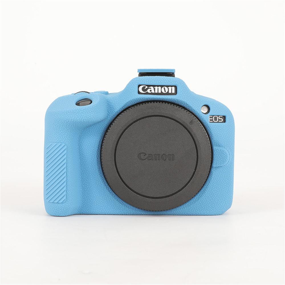Litchi Pattern R100 Soft Silicone Armor Camera Body Case For Canon EOS R100 Shockproof Rubber Cover