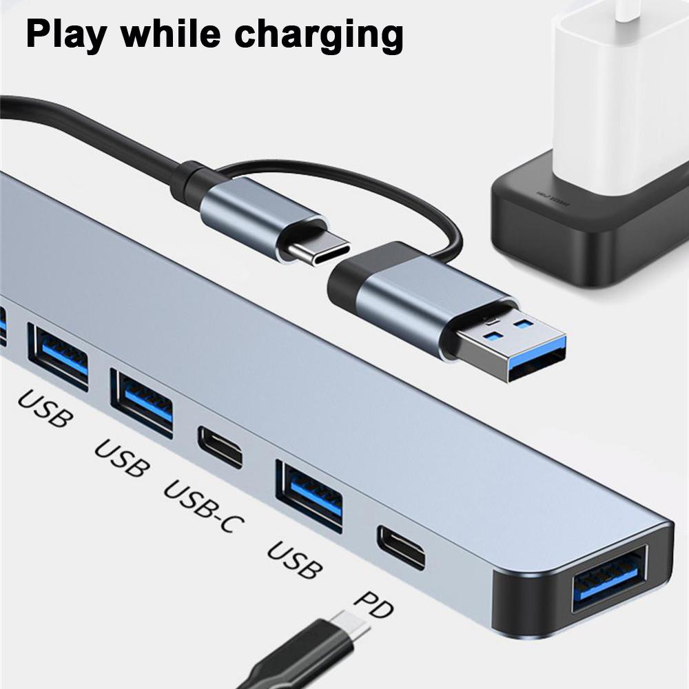 7 Port USB C HUB Multi USB Splitter USB 3.0 HUB Type C to USB OTG Adapter USB Dock Station with PD SD TF For Xiaomi Macbook Pro