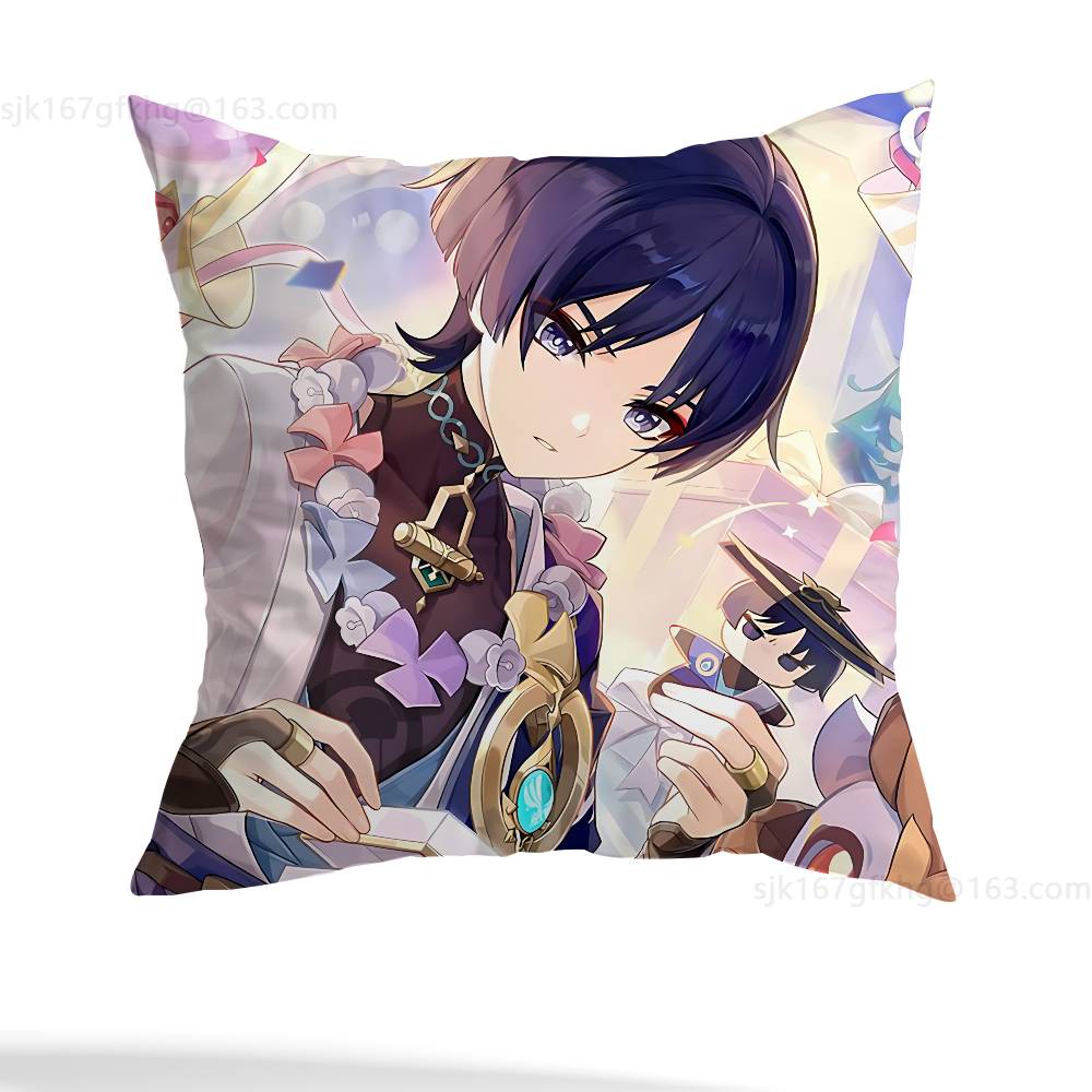 Genshin Impact Wanderer pillowcase casual style decoration, suitable for home decoration (excluding pillow core)
