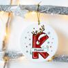 Custom Name Christmas Family Party Ceramic Ornament Personalized Christmas Ornament Xmas Gift Drop Ornaments Decor