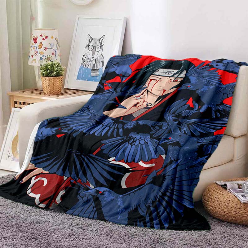 NARUTOUzumaki Naruto anime print blanket, warm and comfortable flannel blanket, suitable for bedrooms, sofas, beds, chairs, picn