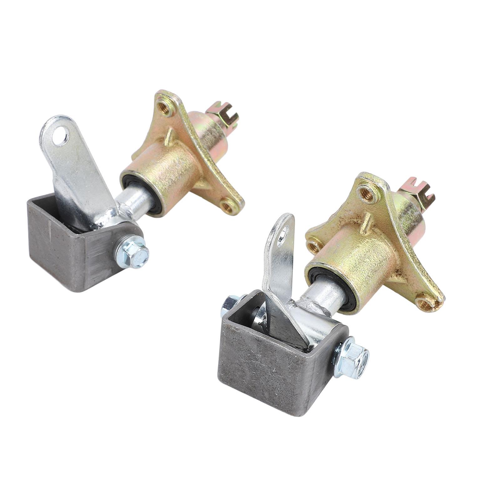 

1 Pair Steering Spindle Bracket Set 3 Stud Front Wheel Hubs Steering Spindle Steel Alloy for 6 Inch Tires ATV Go Kart