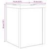 Plant Stand 2 pcs Black Oak Effect 15 x 15 x 20 cm