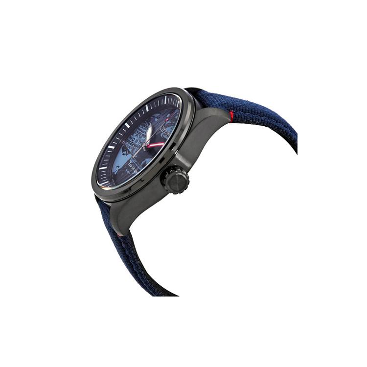 Citizen Quartz Movement Nylon Strap Men's Watches Blue Dial AW2037 04W AW2037-04W