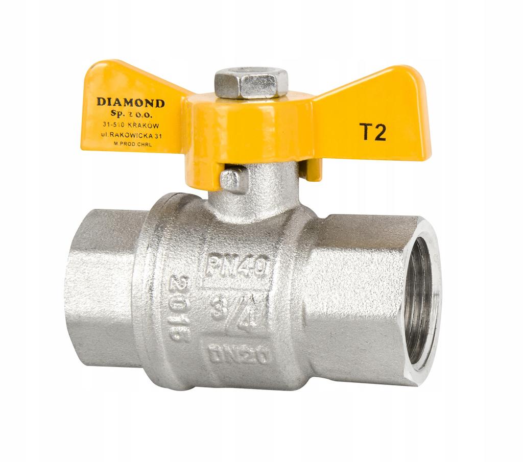 Gas Ball Valve 1 Inch Female/Female Butterfly