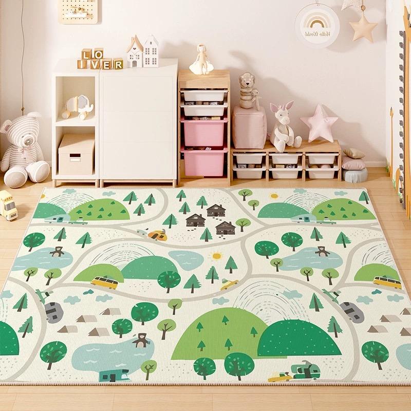 VIKAMA Children's Room Play Area Carpet Living Room Bedroom Children's Car Track Digital Puzzle Game Mat Baby Play Crawl Mat