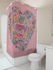 Vibrant "Love" Heart Art Shower Curtain - Waterproof, Mildew-Resistant, Machine Washable For Romantic Bathroom Decor