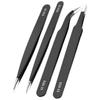 Honggong 4-Piece Stainless Steel Tweezer Set