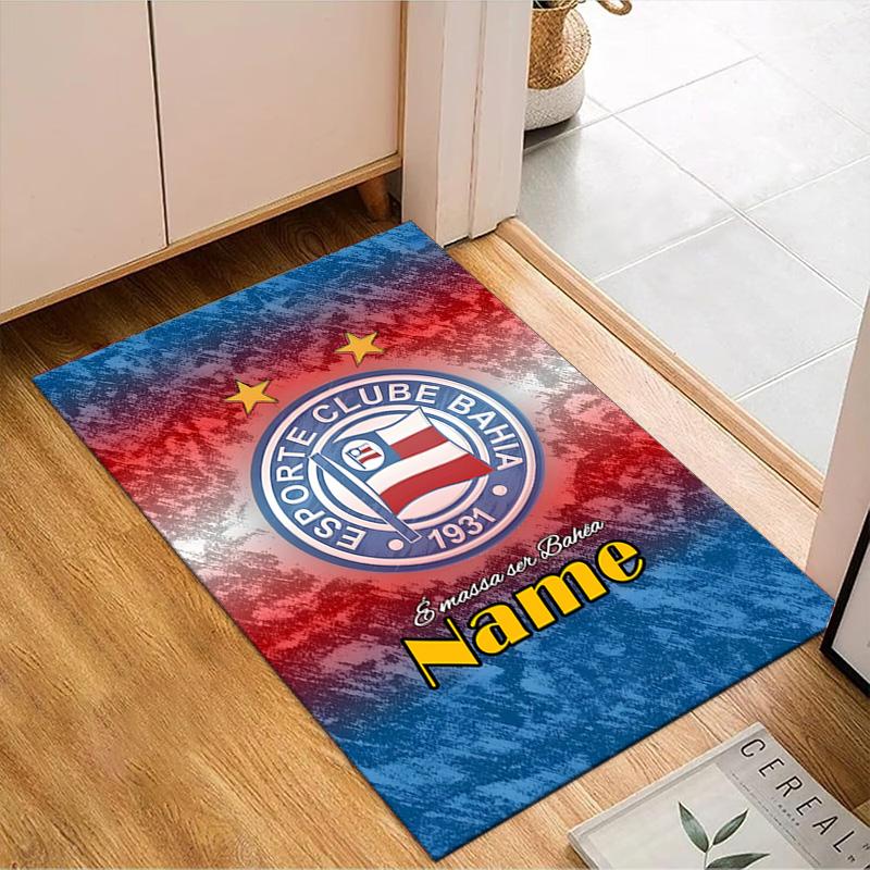 Custom Name Esporte Clube Bahia Crest Rug Game Carpet, Floor Mat for Bedroom Living Room Entryway Rug, Home Decor Idea Gift for Christmas birthday