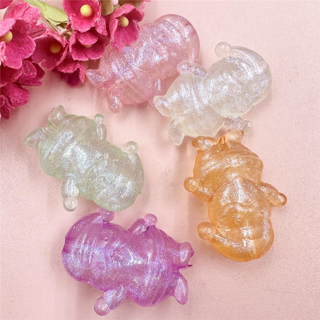 25*30mm For Bracelet Earring Making DIY Jewelry Accessories Transparent Beads Dwarfs Christmas Jewelry Beaded Materials Acrylic 5pcs  Accessories