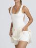 Regina Women's Nude Sports Dress: Anti-Exposure Tennis Skirt with Breathable Fabric and Chest Pad for Outdoor Running and Fitness.