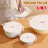 Dustproof Silicone Pot Lid Anti-spill Oil Cover Fresh-keeping Lid  for Microwave Refrigerator