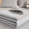 Double Layer Gauze Bed Cover Household Anti Slip Thickened Cotton Bed Single Piece Kang Cover Four Season Mattress