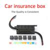 12V Fuse Block Fuse Relay Box Block 11 Way Waterproof  4PINATC/ATO Fuse Block and 6 Slot  Relay Panel for Universal Vehicles Car