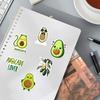 52PCS PVC Cartoon Avocado Stickers for DIY Notebook, Luggage, and Planner Decoration