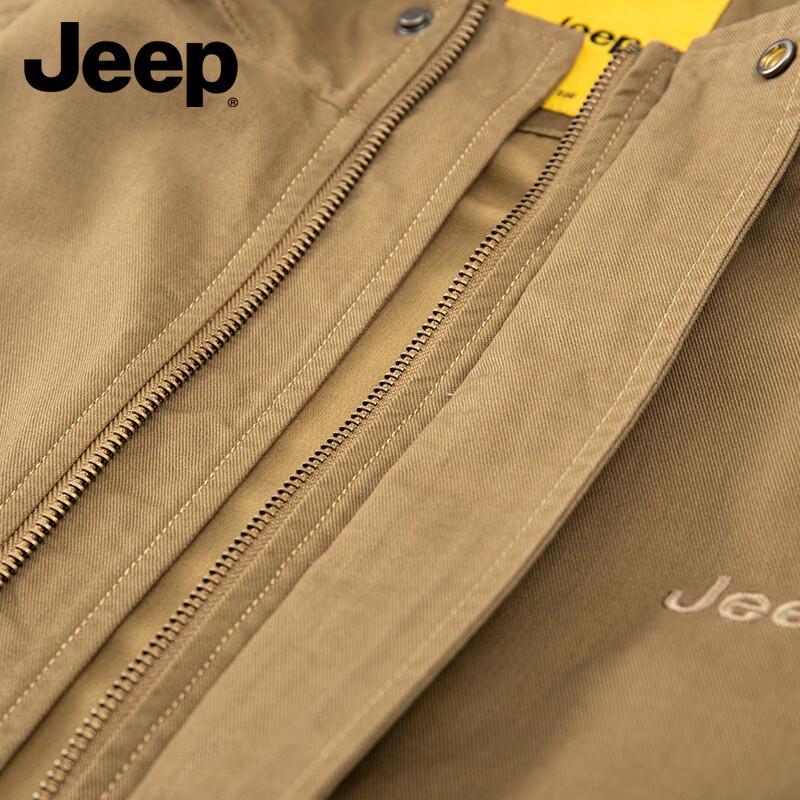 Jeep Men's Vintage Washed Stand-Collar Casual Jacket